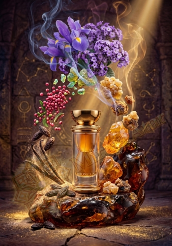 Odlewka Chronicles w Miraya Atar zachwyca głęboką, balsamiczno-kwiatową kompozycją. Różowy pieprz, fioletowy irys i heliotrop łączą się z dymnymi akcentami, opierając się na bogatej bazie z wanilii, bobu tonka i piżma.
