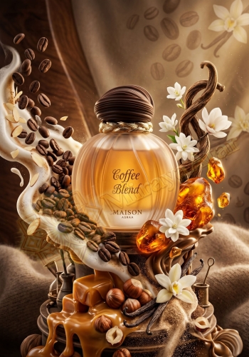 Odlewka Coffee Blend jest dostępna w Miraya Atar. Kawa, migdał i mleko łączą się z lukrecją, bursztynem i białymi kwiatami na bazie z wanilii, karmelu, orzecha i piżma, tworząc bogaty zapach gourmand.