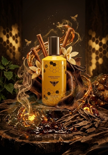Odlewka Honeyed Fantasy jest dostępna w Miraya Atar i zachwyca głęboką, balsamiczno-przyprawową kompozycją. Miód i cynamon łączą się z wanilią, skórą oraz mirrą na bogatej bazie z agaru (oud), paczuli i bursztynu.