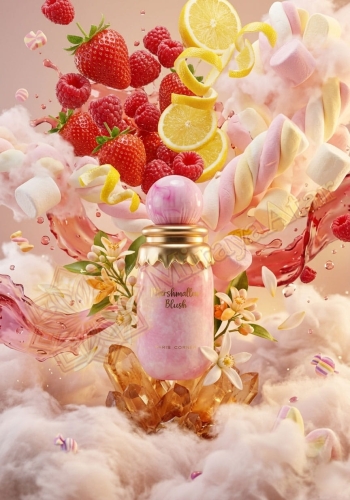 Odlewka Marshmallow Blush jest dostępna w Miraya Atar i zachwyca słodką, dziewczęcą kompozycją gourmand. Soczysta truskawka, malina i cytryna łączą się z kwiatem pomarańczy i ambroksanem na puszystej bazie z pianek marshmallow oraz piżma.