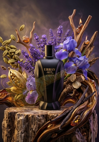 Odlewka Urban Man Le Parfum w Miraya Atar zachwyca głęboką, pudrowo-przyprawową kompozycją. Aromatyczny kardamon i lawenda łączą się z eleganckim irysem, opierając się na bogatej bazie z wanilii i nut drzewnych.