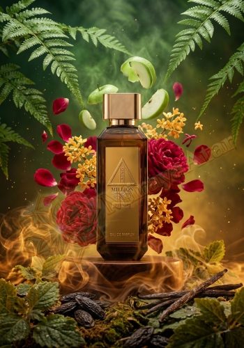 Odlewka La Uno Million Elixir w Miraya Atar zachwyca głęboką, owocowo-kwiatową kompozycją. Zielone jabłko miesza się z płatkami róż i żółtymi kwiatami osmantusa, opierając się na bazie z wanilii, bobu tonka i paczuli.