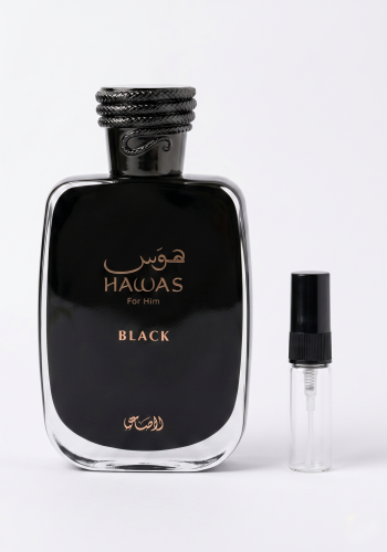 Odlewka Hawas Black jest dostępna w Miraya Atar, zachwycając mroczną kompozycją. Soczysty ananas i bergamotka łączą się z delikatnym jaśminem oraz paczulą, opierając się na głębokiej bazie z nut drzewnych i leśnego mchu.