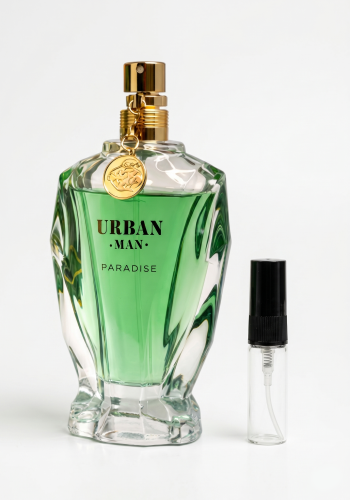 Odlewka Urban Man Paradise w Miraya Atar zachwyca tropikalną, aromatyczną kompozycją. Świeża bergamotka, mandarynka i kremowy kokos łączą się z lawendą, opierając się na głębokiej bazie z bobu tonka i ciepłych nut drzewnych.