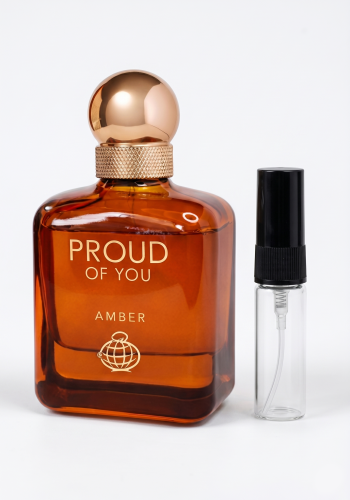 Odlewka Proud of You Amber w Miraya Atar zachwyca bogatą, balsamiczną kompozycją. Gałązki aromatycznej lawendy łączą się z niezwykle ciepłym, złocistym akordem ambry, opierając się na głębokiej i zmysłowej bazie z kremowej wanilii.