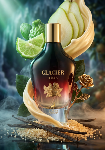 Odlewka Glacier Bella w Miraya Atar zachwyca zmysłową, owocowo-gourmand kompozycją. Soczysta gruszka i świeża bergamotka łączą się z eleganckim akordem róży, opierając się na słodkiej, kremowej bazie z lasek wanilii oraz brązowego cukru.