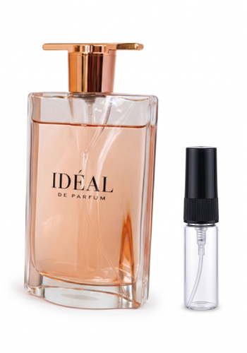 Odlewka Idéal de Parfum jest dostępna w Miraya Atar. Soczysta gruszka i bergamotka łączą się z elegancką różą oraz jaśminem na klasycznej bazie z paczuli, białego piżma, cedru i wanilii, tworząc wyjątkowo kobiecą kompozycję.