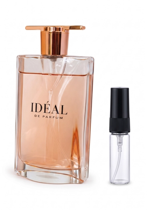 Odlewka Idéal de Parfum jest dostępna w Miraya Atar. Soczysta gruszka i bergamotka łączą się z elegancką różą oraz jaśminem na klasycznej bazie z paczuli, białego piżma, cedru i wanilii, tworząc wyjątkowo kobiecą kompozycję.