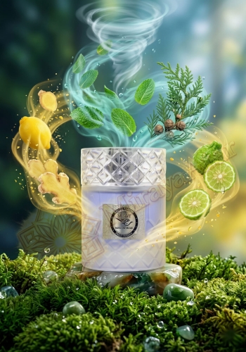 Odlewka Mawi Moscow Mule (Paris Corner) w Miraya Atar. Ożywczy imbir, cytryna i bergamotka łączą się z mroźną miętą oraz cyprysem na ziemistej bazie z mchu, tworząc niezwykle odświeżającą, energetyczną kompozycję.