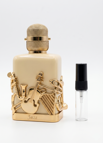 Odlewka Notes Jazz jest w Miraya Atar. Cynamon i szafran łączą się z miękkim zamszem, ylang-ylang oraz jaśminem na głębokiej, zmysłowej bazie z wanilii, drzewa sandałowego, tytoniu, piżma i olibanum, tworząc niezwykle elegancki zapach.