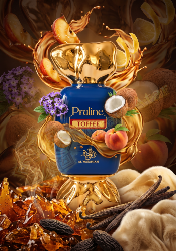 Odlewka Praline Toffee jest dostępna w Miraya Atar. Likier, jabłko i skórka cytryny łączą się z heliotropem, kokosem, brzoskwinią oraz nutami balsamicznymi na bazie ze spalonego cukru, tonki, wanilii i piżma. Tworzą niesamowicie głęboki zapach.