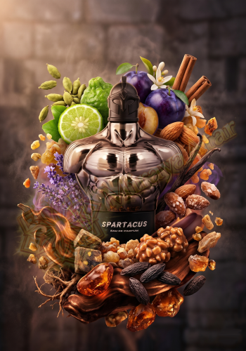 Odlewka Spartacus jest dostępna w Miraya Atar. Kwiat pomarańczy, cynamon, śliwka, kardamon i bergamotka łączą się z wanilią bourbon, davaną, kandyzowanym migdałem, lawendą i elemi na bazie z praliny, tonki i bursztynu. To bogaty, zmysłowy zapach.