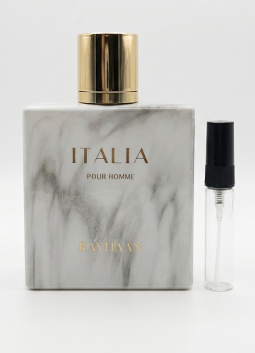 Odlewka Italia Pour Homme jest dostępna w Miraya Atar. Lawenda, cytryna i bergamotka łączą się z miodem, cynamonem, drewnem kaszmirowym oraz jaśminem na bazie z wanilii, liścia tytoniu i fasolki tonka. To bogaty, ciepły i szlachetny zapach.