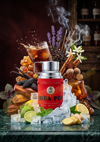 Odlewka Odyssey Soda Pop jest dostępna w Miraya Atar. Cola, cytrusy, mięta i lód łączą się z herbatą i przyprawami na bogatej, słodko-żywicznej bazie z wanilią bourbon i tonką. To niezwykle oryginalny, orzeźwiający i musujący zapach.