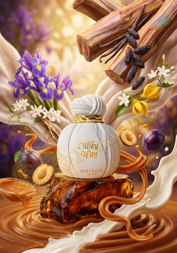 Odlewka Milky Way jest dostępna w Miraya Atar. Mleko, śliwka i karmel łączą się z drzewem kaszmirowym, irysem, jaśminem oraz ylang-ylang na bazie z drzewa sandałowego, wanilii i fasolki tonka. To niezwykle kremowy, słodki i otulający zapach.