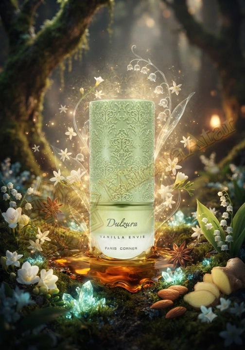 Odlewka Dulzura Vanilla Envie jest dostępna w Miraya Atar. Anyż i imbir łączą się z migdałem, konwalią, frezją oraz jaśminem na bazie z wanilii, bursztynu, piżma i mchu.