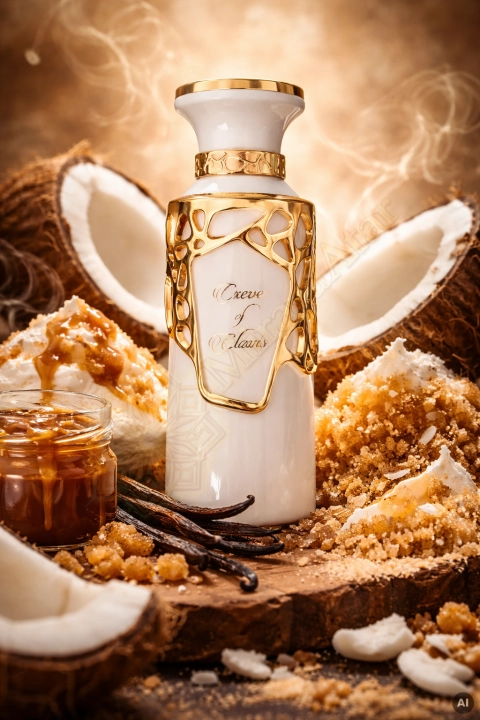 Odlewka Creme of Clouds jest dostępna w Miraya Atar – to niezwykle apetyczna, kremowa fuzja mlecznego kokosa, słodkiego karmelu i ciepłej wanilii z nutą brązowego cukru. Ten otulający zapach typu gourmand to idealny wybór dla miłośników słodyczy.