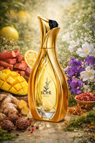 Odlewka Kohl Luminous jest dostępna w Miraya Atar – to świetlista fuzja soczystego mango, rabarbaru i cytryny, przełamana ostrością imbiru oraz różowego pieprzu na bazie mchu. Ten energetyczny zapach zachwyca swoją oryginalnością oraz świeżością.