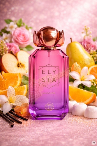 Odlewka Elysia Elegance jest dostępna w Miraya Atar – to szykowna fuzja pomarańczy, gruszki i jabłka, rozkwitająca bukietem róż oraz białych kwiatów na bazie z wanilii. Ten zmysłowy i wyrafinowany zapach zachwyca swoją głębią oraz prawdziwą klasą.
