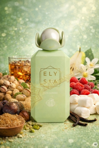 Odlewka Elysia Pista Sundae jest dostępna w Miraya Atar – to kremowa fuzja chrupiących pistacji, słodkich pianek marshmallow i malin, otulona brązowym cukrem oraz ciepłą wanilią. Ten apetyczny zapach gourmand zachwyca deserową słodyczą i lekkością.