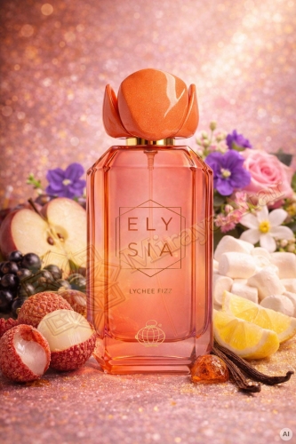 Odlewka Elysia Lychee Fizz jest dostępna w Miraya Atar – to musująca fuzja egzotycznego litchi, soczystego jabłka i cytryny, osłodzona piankami marshmallow z nutą wanilii. Ten radosny, owocowy zapach zachwyca swoją lekkością i słoneczną energią.
