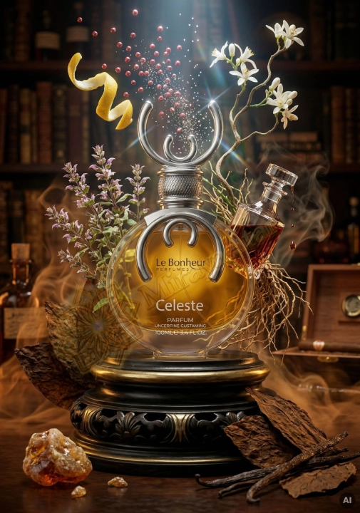 Odlewka Celeste jest dostępna w Miraya Atar. Różowy pieprz, neroli i cytryna łączą się z szałwią muszkatołową, wetywerią oraz rumem na głębokiej bazie z wanilii, tytoniu i styraksu, tworząc wyrazisty, otulający zapach.