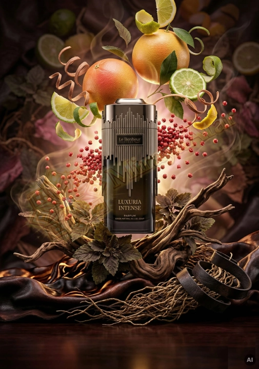 Odlewka Luxuria Intense jest dostępna w Miraya Atar. Grejpfrut, bergamotka i różowy pieprz łączą się z paczulą oraz cedrem na zdecydowanej, skórzanej bazie z wetywerią, tworząc głęboki, męski zapach.