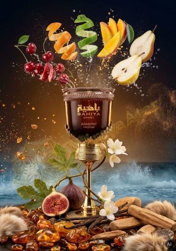 Odlewka Bahiya Garnet jest dostępna w Miraya Atar. Wiśnia, mandarynka, mango, gruszka i bergamotka łączą się z figą, nutami morskimi i jaśminem na bazie z bursztynu, wanilii, sandałowca oraz piżma, tworząc bogaty zapach.