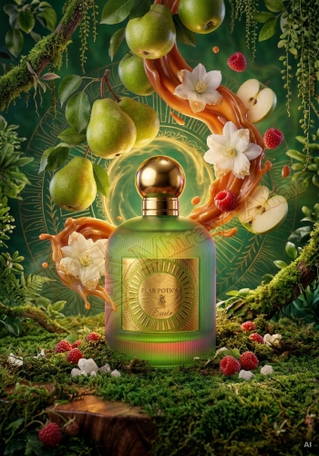 Odlewka Pear Potion jest w Miraya Atar. Gruszka i jabłko łączą się z maślanym karmelem oraz jaśminem na owocowo-piżmowej bazie z maliny, tworząc niezwykle słodki, uzależniający zapach.