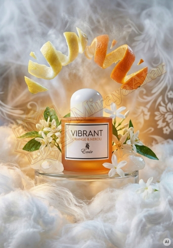 Odlewka Vibrant Orange &amp; Neroli jest dostępna w Miraya Atar. Mandarynka i kalifornijska cytryna łączą się z neroli oraz jaśminem na lekkiej bazie z waty cukrowej i białego piżma, tworząc radosną, cytrusowo-słodką kompozycję.