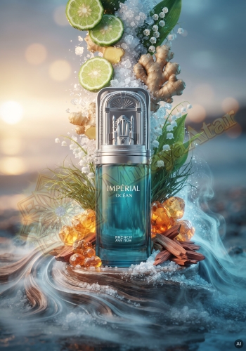 Odlewka Imperial Ocean jest dostępna w Miraya Atar. Bergamotka, sól morska i imbir łączą się z konwalią, wetywerią oraz wodorostami na bazie z ambry i cedru.