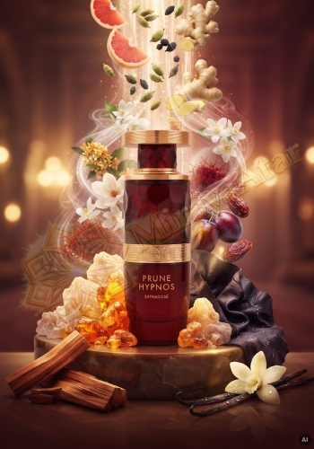 Perfumy Prune Hypnos Extradosé są dostępne w Miraya Atar. To bogata kompozycja łącząca nuty grejpfruta, kardamonu i imbiru z sercem pełnym owoców i kwiatów oraz głęboką bazą z wanilii, skóry i irysa.
