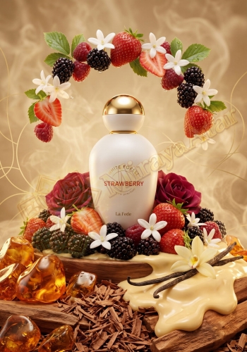 Odlewka White Forest Strawberry jest w Miraya Atar. Soczysta truskawka i jeżyna łączą się z jaśminem oraz różą na ciepłej bazie z wanilii, sandałowca i bursztynu, tworząc uroczy, owocowo-kwiatowy zapach.