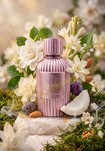 Odlewka Qissa Gala jest dostępna w Miraya Atar zachwyca kremową, kwiatowo-gourmand kompozycją. Migdał, gardenia i ylang-ylang łączą się z tuberozą, kokosem i śliwką, tworząc zmysłowy akord na bazie z wanilii, słodkich nut, piżma oraz mchu.