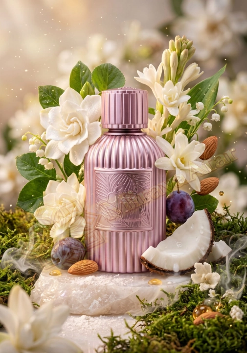 Odlewka Qissa Gala jest dostępna w Miraya Atar zachwyca kremową, kwiatowo-gourmand kompozycją. Migdał, gardenia i ylang-ylang łączą się z tuberozą, kokosem i śliwką, tworząc zmysłowy akord na bazie z wanilii, słodkich nut, piżma oraz mchu.