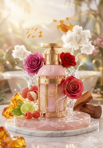 Odlewka Reham Rose Petals dostępna w Miraya Atar zachwyca owocowo-kwiatową kompozycją. Słodkie liczi, malina i bergamotka łączą się z różą, nutami wodnymi i kaszmirowymi na bazie ze słodkich nut, bursztynu, piżma oraz drzewa sandałowego.