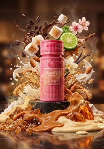 Odlewka Tiramisu S'mores jest dostępna w Miraya Atar, kusząc apetyczną kompozycją gourmand. Nuty aromatycznej kawy, palonych pianek marshmallow i chrupiących ciasteczek mieszają się tu z płynnym karmelem oraz wanilią, tworząc słodki i otulający zapach.