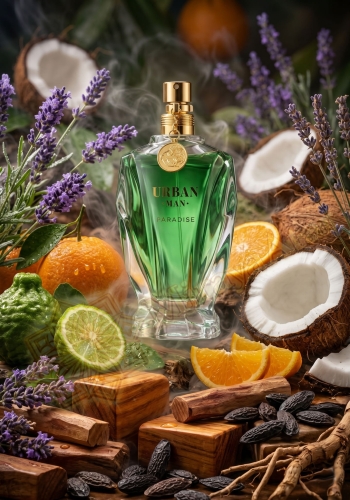 Odlewka Urban Man Paradise w Miraya Atar zachwyca tropikalną, aromatyczną kompozycją. Świeża bergamotka, mandarynka i kremowy kokos łączą się z lawendą, opierając się na głębokiej bazie z bobu tonka i ciepłych nut drzewnych.