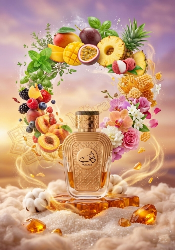Odlewka Watani jest dostępna w Miraya Atar, zachwycając swoją niezwykle bogatą i egzotyczną kompozycją. Soczyste mango, marakuja, ananas i brzoskwinia idealnie łączą się z owocami leśnymi, miętą, miodem oraz bukietem róż i storczyków na  ciepłej bazie.